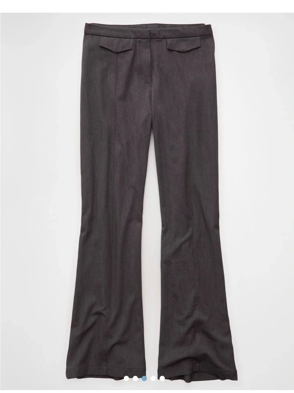 American Eagle Outfitters Charcoal Gray Wide-Leg Dress Pants